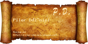 Piler Dániel névjegykártya